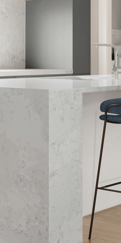 9001 Calacatta Superwhite - Quantra Quartz